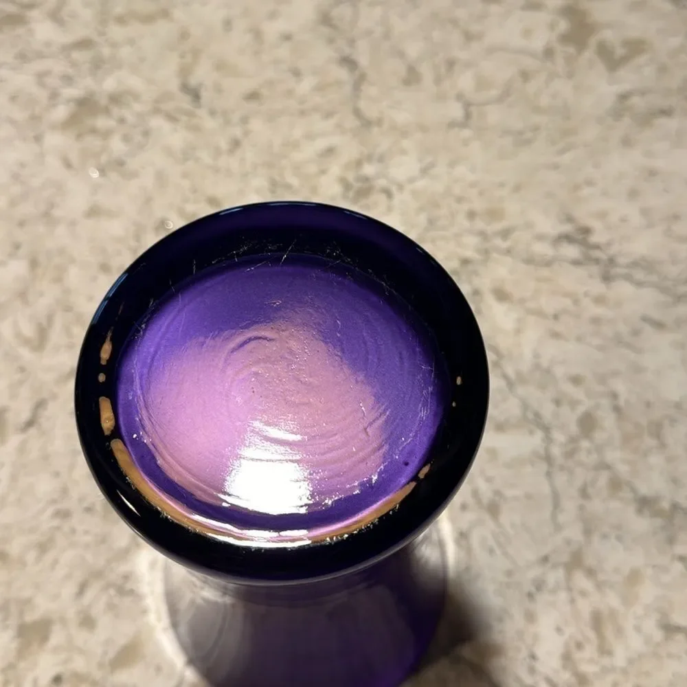 VINTAGE 70’s~PURPLE~FLARED TOP~HEAVY GLASS~SATIN VASE~VERY PRETTY~UTC